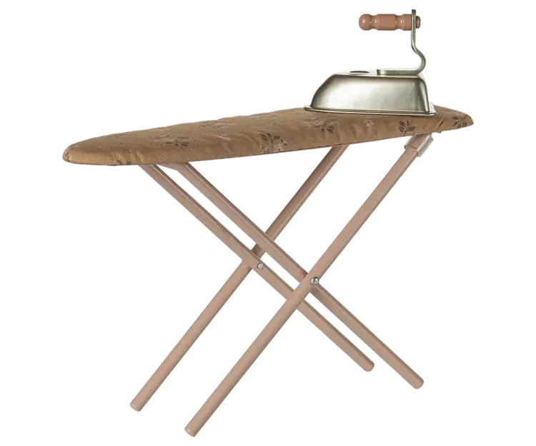 Maileg Iron and Ironing Board, Miniature - Powder