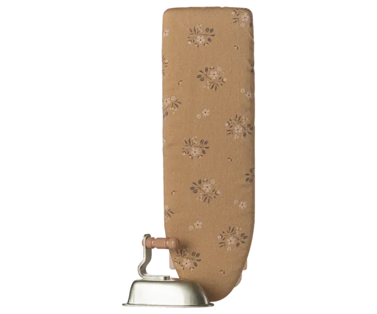 Maileg Iron and Ironing Board, Miniature - Powder