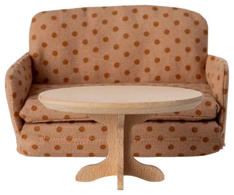 Maileg Oval Coffee Table, Mouse - Nature