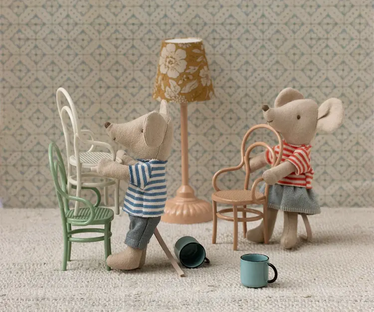 Maileg Vintage chair, Mouse - Dark Powder