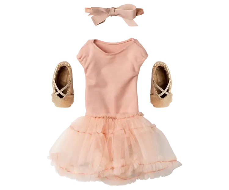 Maileg Ballet Suit And Skirt Rose, Size 3