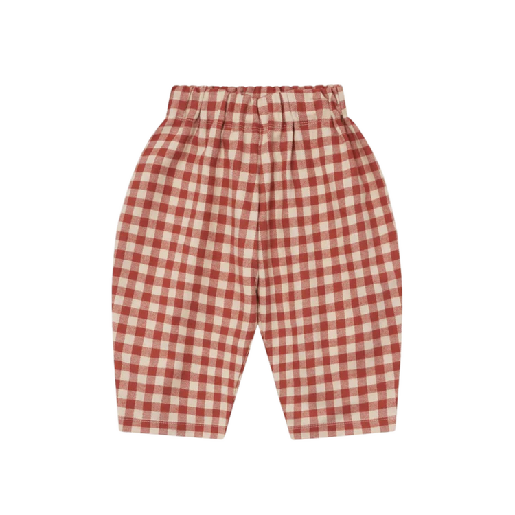 Organic Zoo Paprika Gingham Carrot Pants