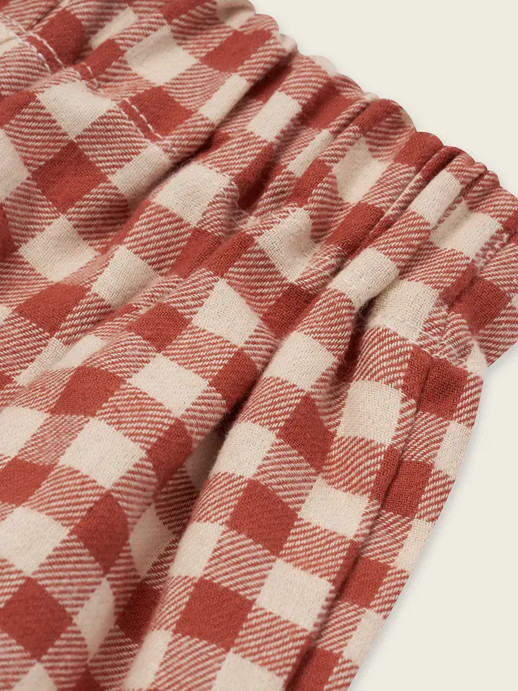 Organic Zoo Paprika Gingham Carrot Pants