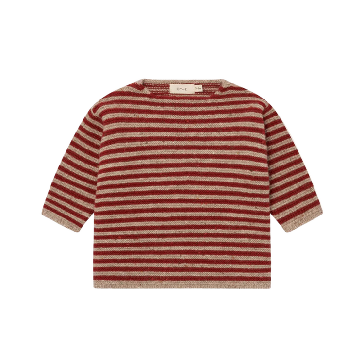 Organic Zoo Paprika Stripes Wool Jumper