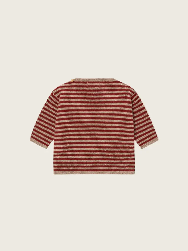 Organic Zoo Paprika Stripes Wool Jumper