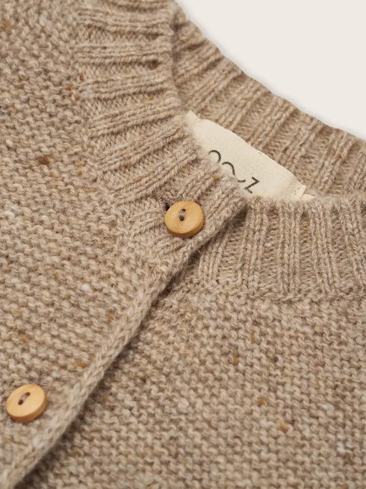 Organic Zoo Oatmeal Wool Cardigan