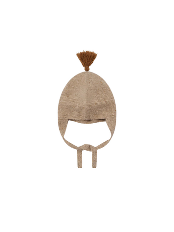 Organic Zoo Oatmeal Contrast Tassel Hat
