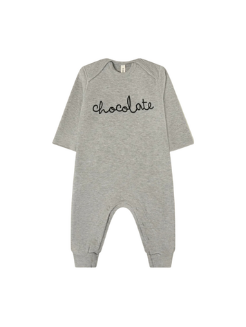 Organic Zoo Grey Melange Chocolate Playsuit