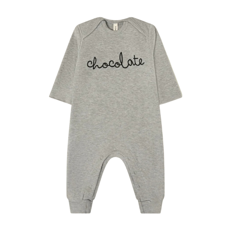 Organic Zoo Grey Melange Chocolate Playsuit