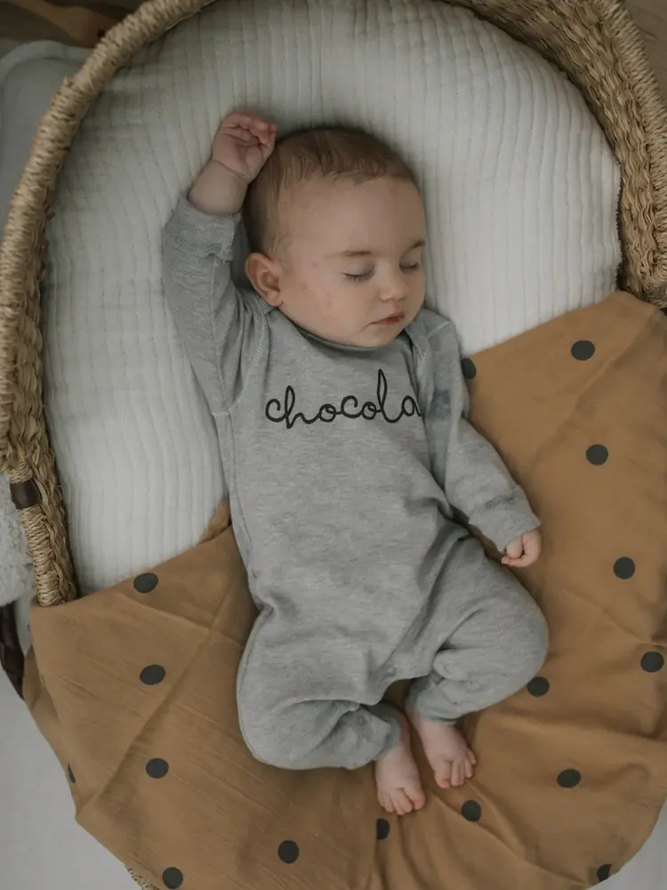 Organic Zoo Grey Melange Chocolate Playsuit