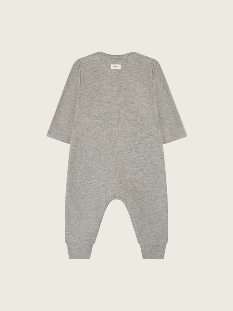 Organic Zoo Grey Melange Chocolate Playsuit