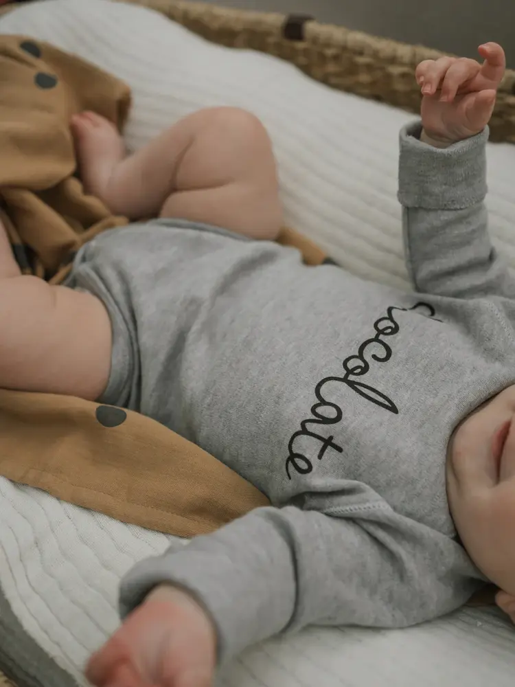 Organic Zoo Grey Melange Chocolate Bodysuit