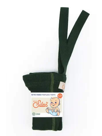 Silas Footed Tights - Maple Leaf w. Dark Forest Green