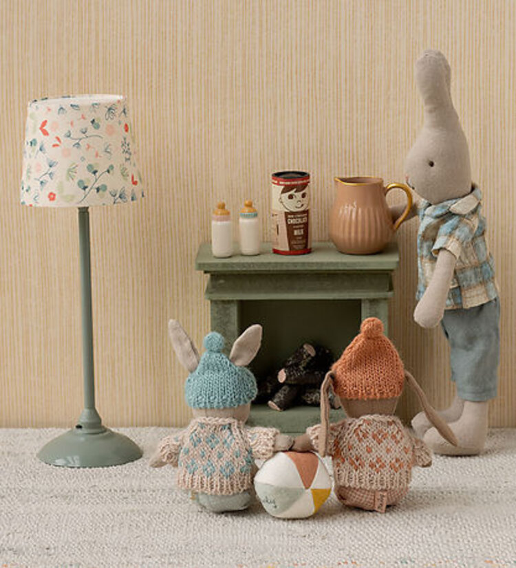 Maileg Winter Bunny, Micro - Brown - Rose