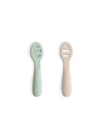 Mushie Baby Lepeltjes - Cambridge Blue/Shifting Sand