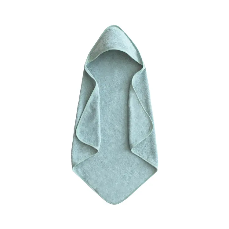 Mushie Hooded Towel - Sea Mist