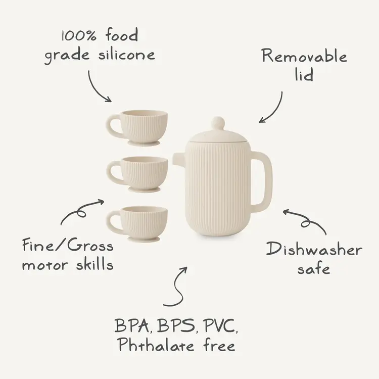 Mushie Play Tea Set - Blush