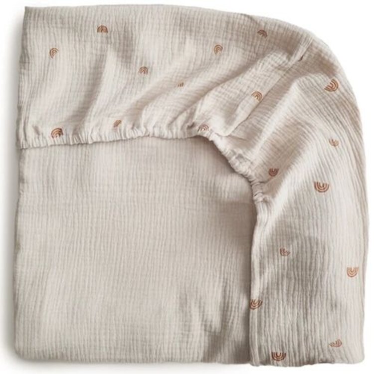 Mushie Crib Sheet - Rainbow