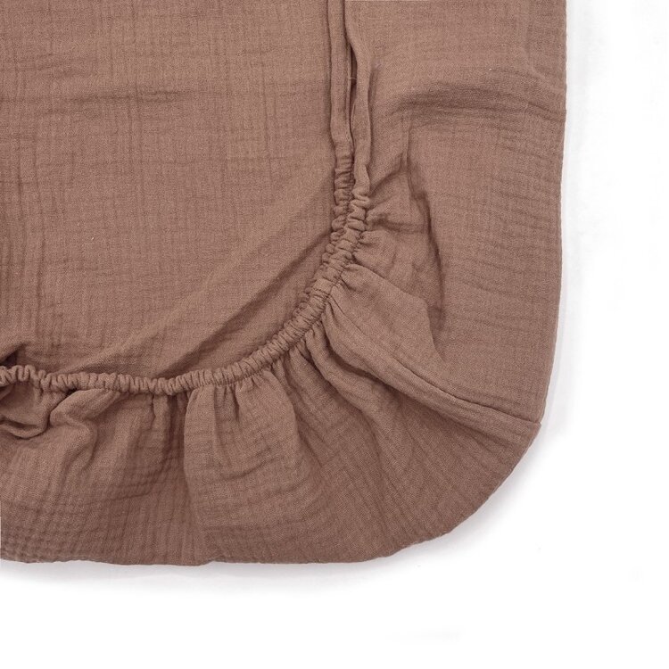 Babyshower Crib Fitted Sheet - Caramel Glacé