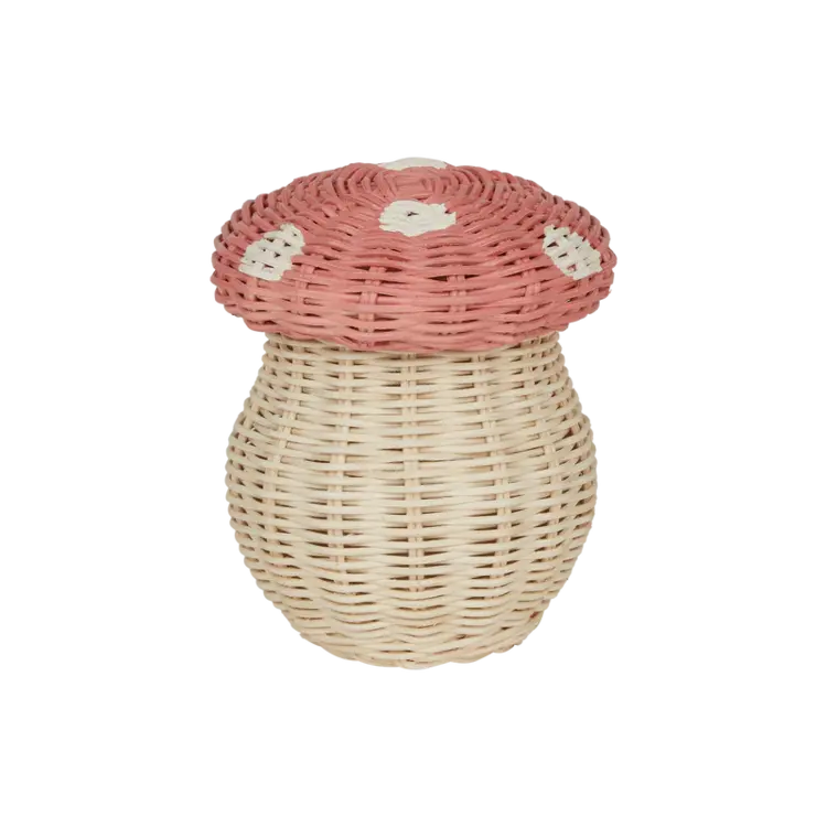 Olli Ella Porcini Basket + Pencils - Musk