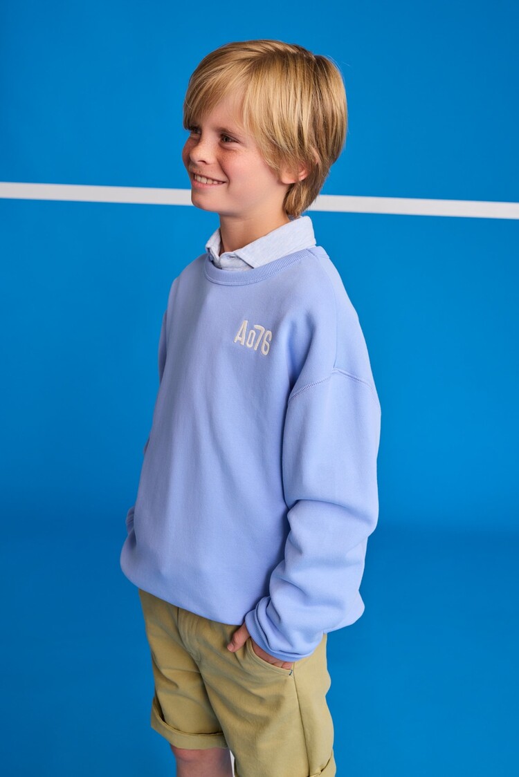 American Outfitters Oscar Sweater Three SW - Vista Blue