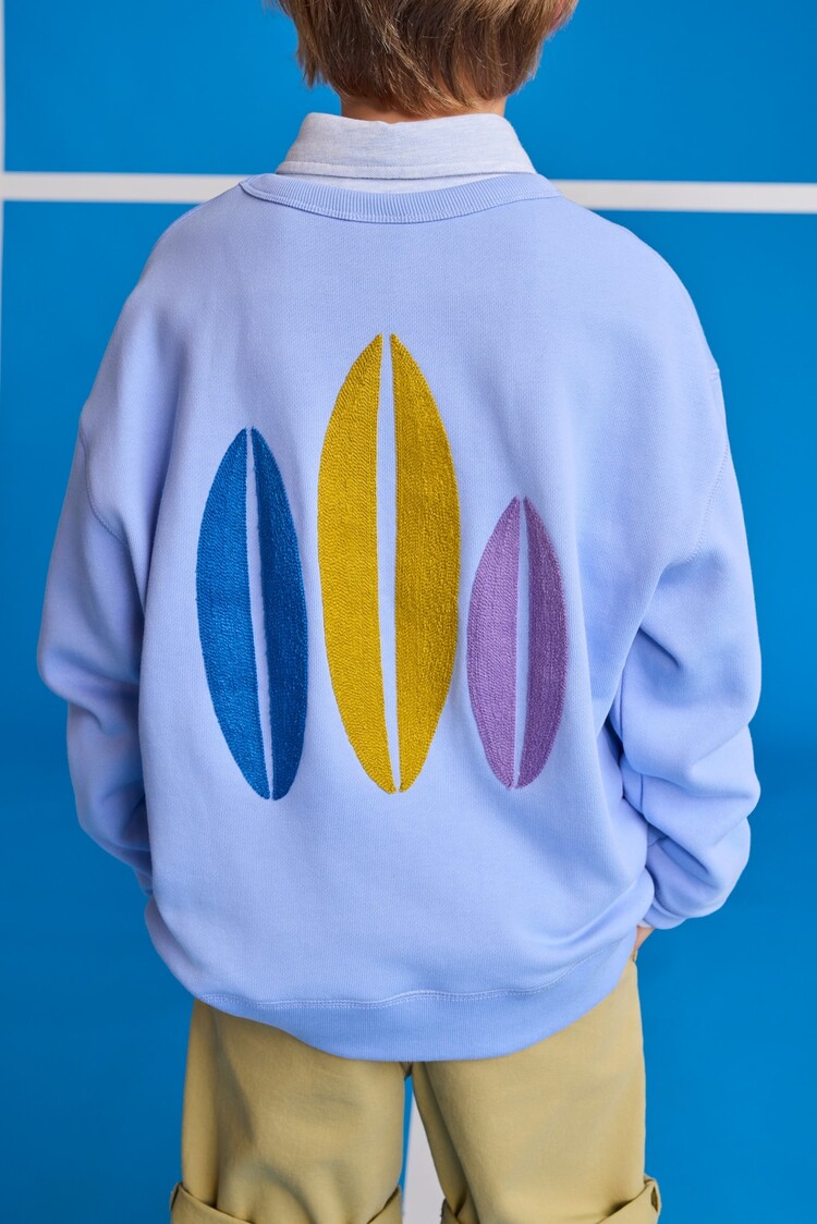 American Outfitters Oscar Sweater Three SW - Vista Blue