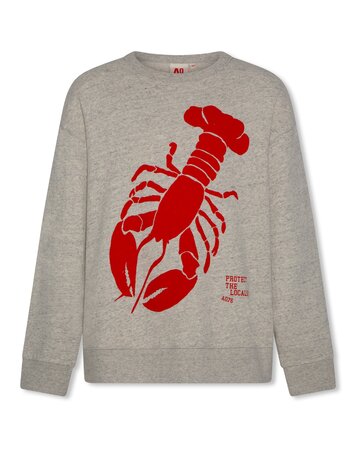 American Outfitters Oscar Sweater Lobster - Grey Melange