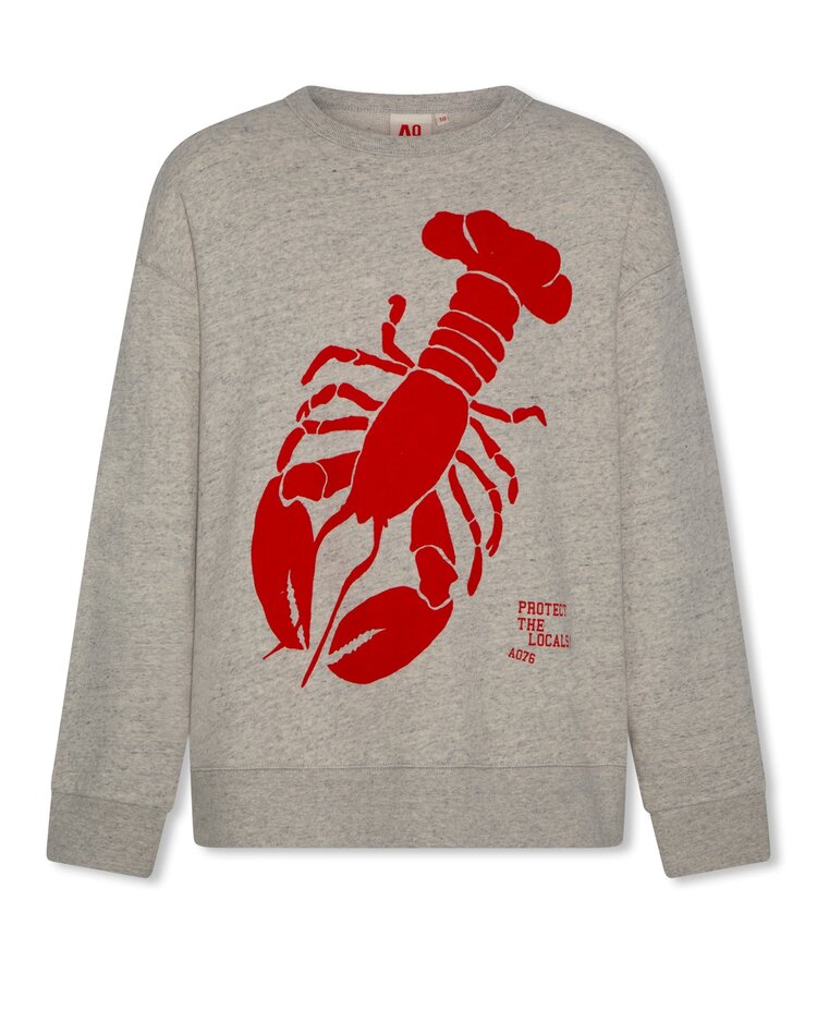 American Outfitters Oscar Sweater Lobster - Grey Melange