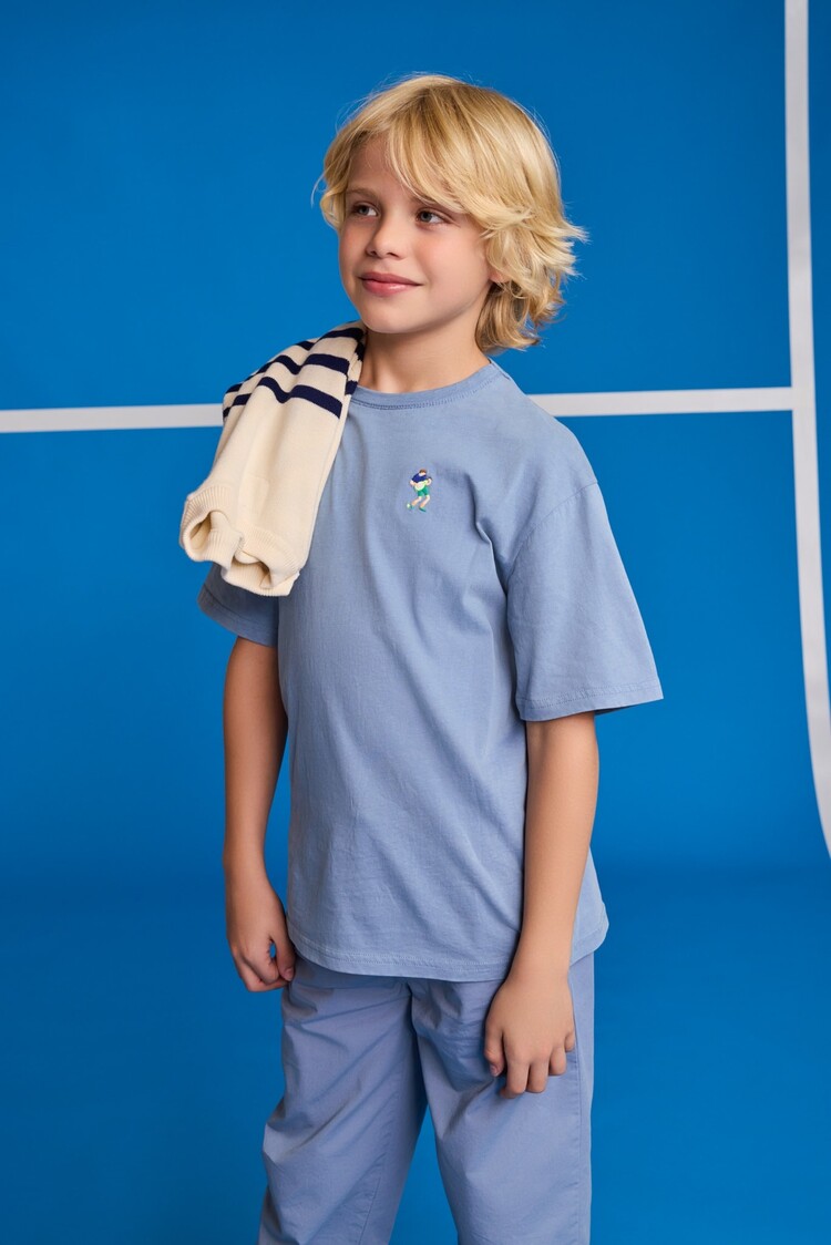 American Outfitters Silas T-shirt Tennis SP - Denim Blue