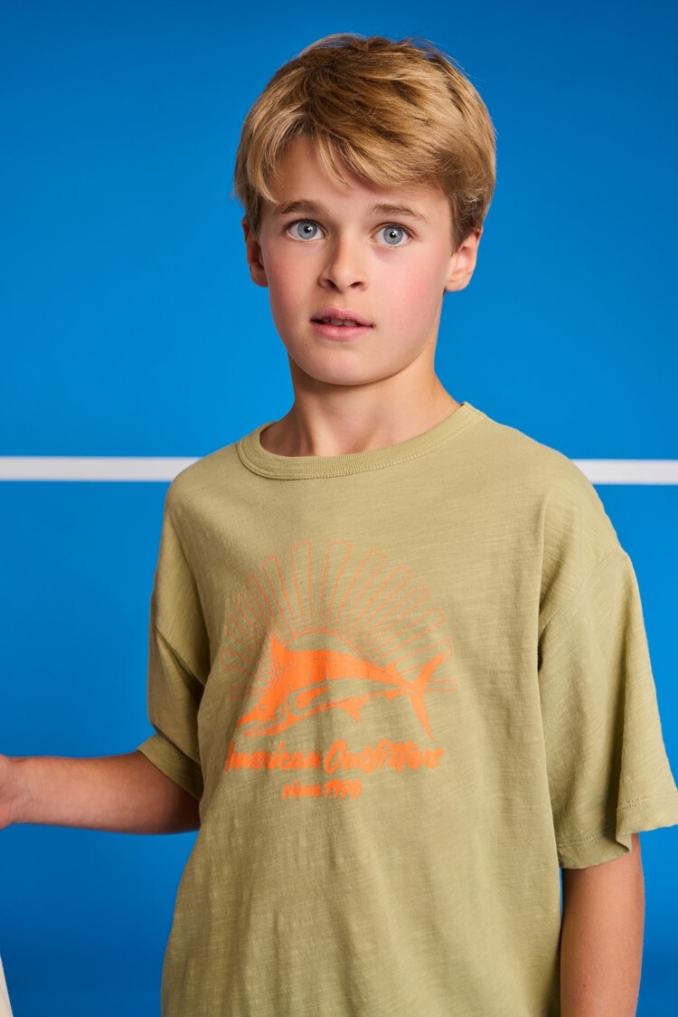 American Outfitters Mat T-shirt Swordfish - Thyme