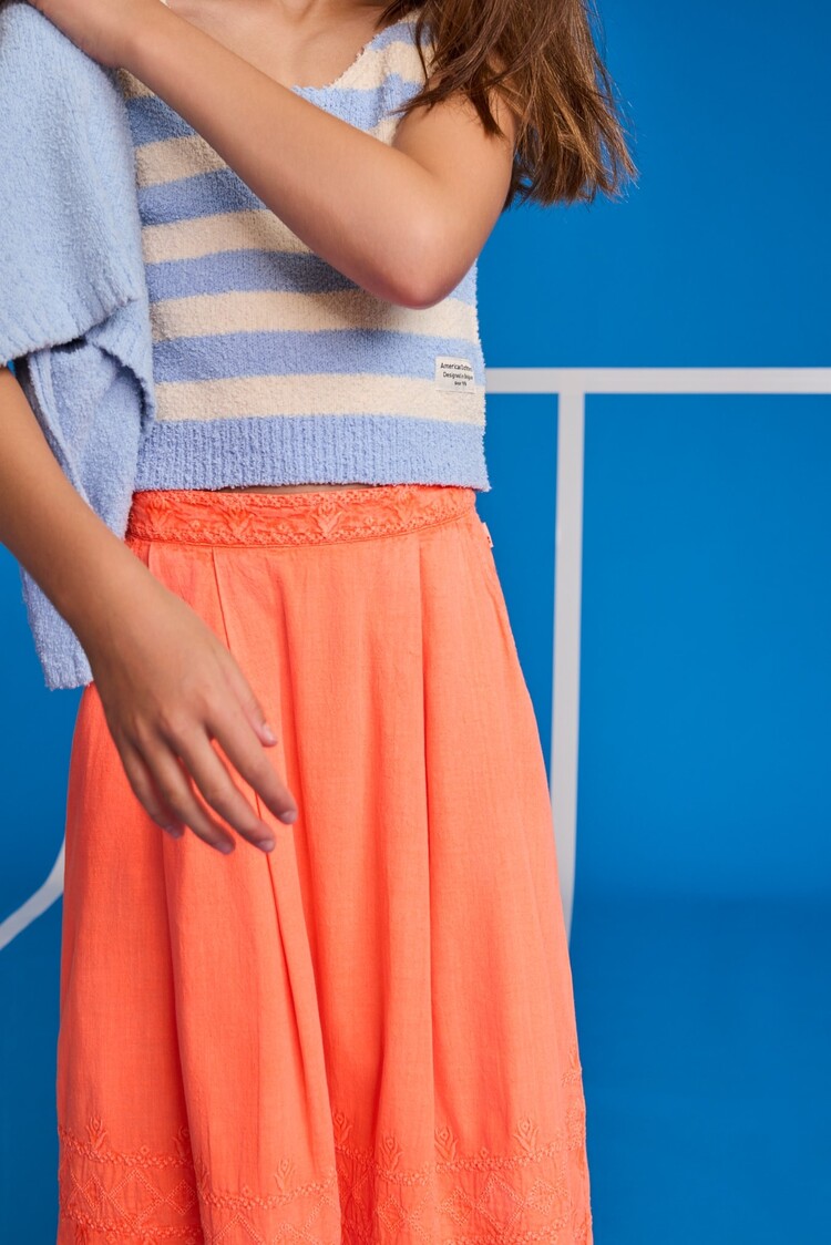 American Outfitters Sara Skirt Jean - Fluo Orange