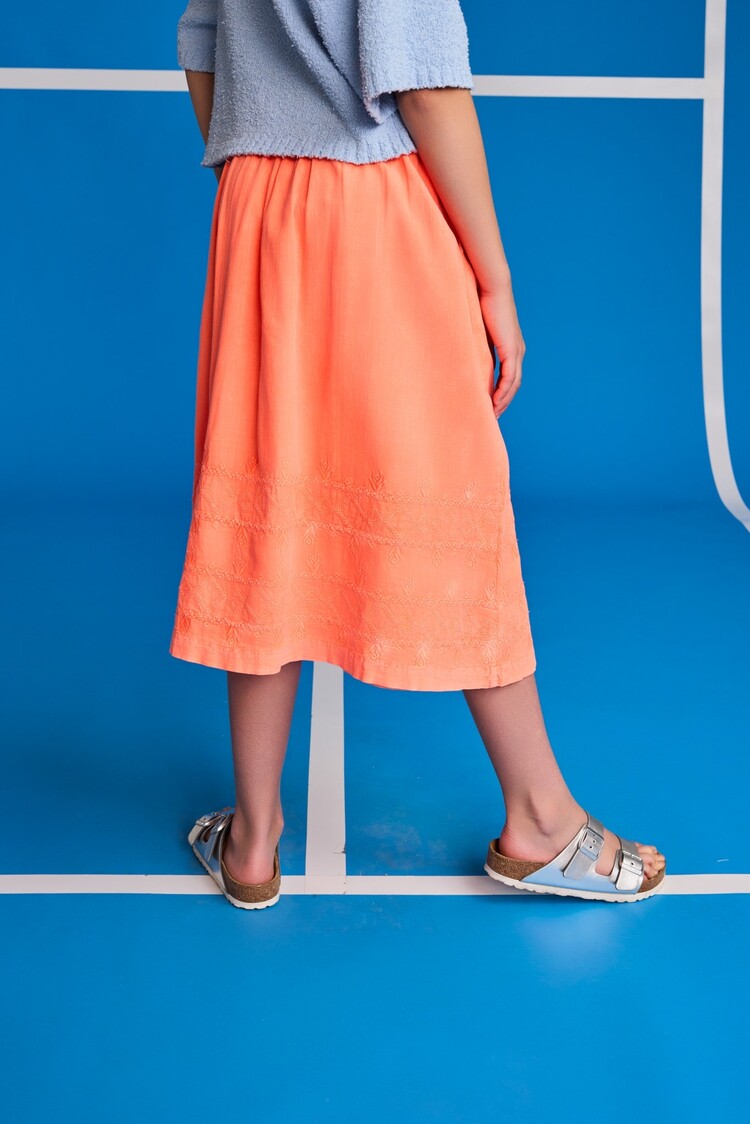 American Outfitters Sara Skirt Jean - Fluo Orange