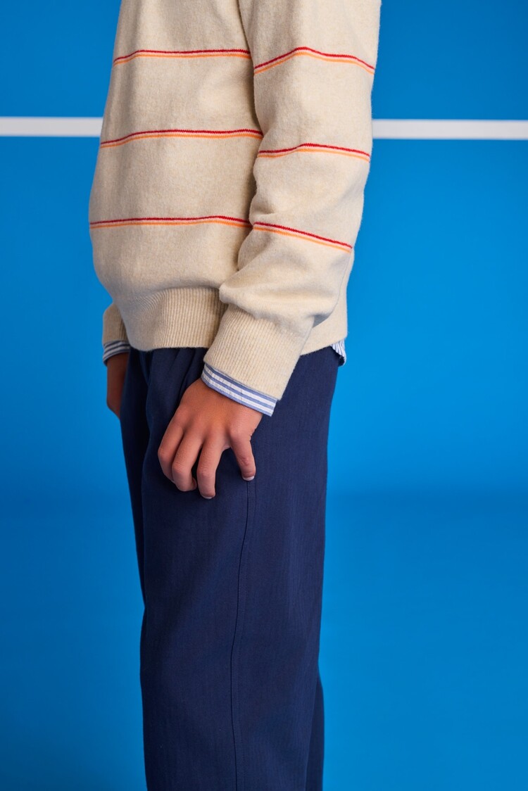 American Outfitters Callum C-Neck Stripes - Sahara