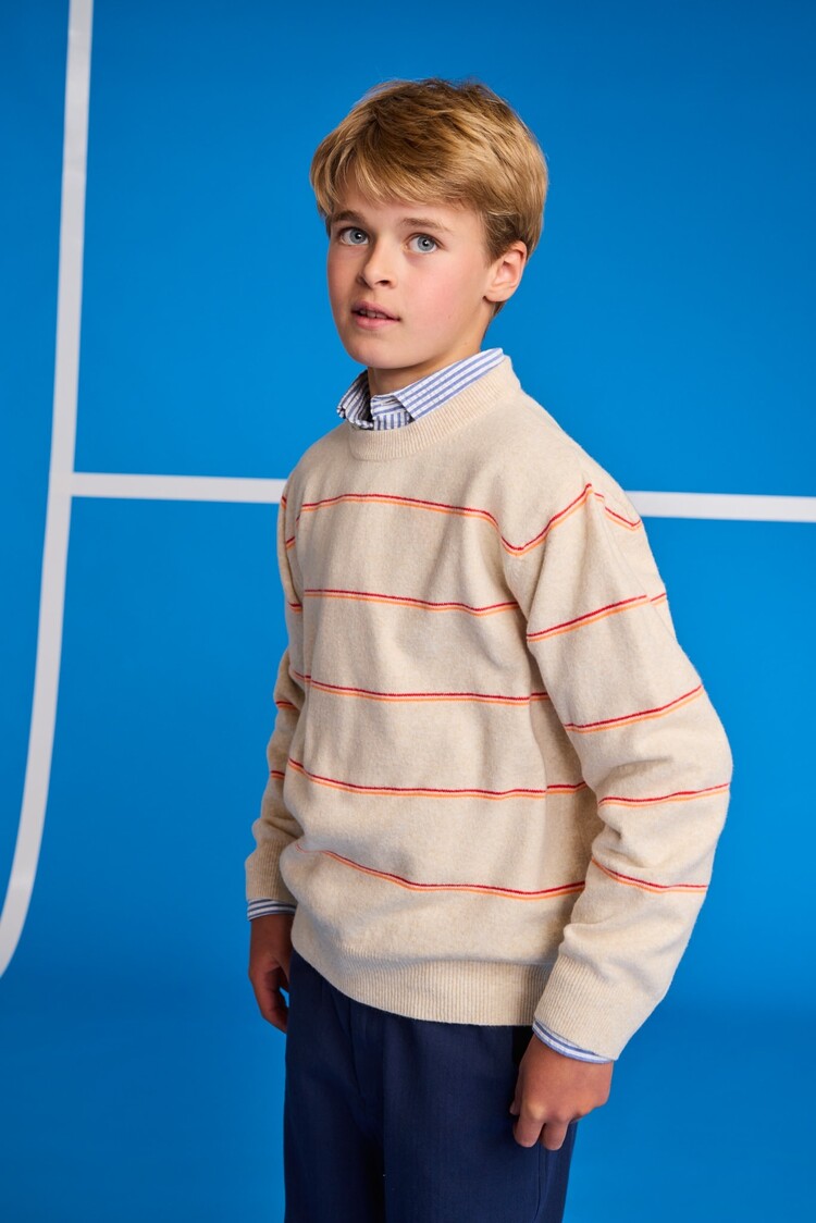 American Outfitters Callum C-Neck Stripes - Sahara