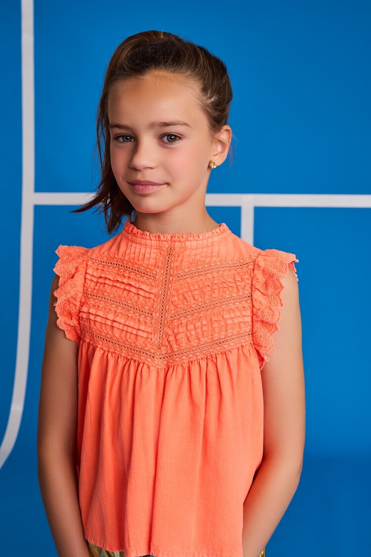 American Outfitters Mia Shirt Jean - Fluo Orange