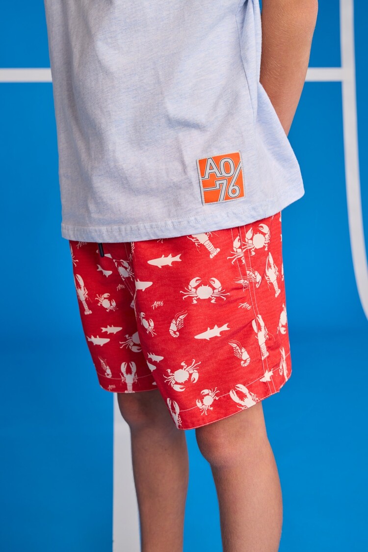 American Outfitters Toni Swimshorts Sea Life - Chili Red