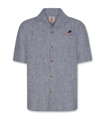 American Outfitters Hawaiian Shirt Scuba - Cobalt Blue