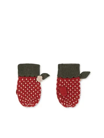 Konges Sløjd Strawberry Mittens - True Red