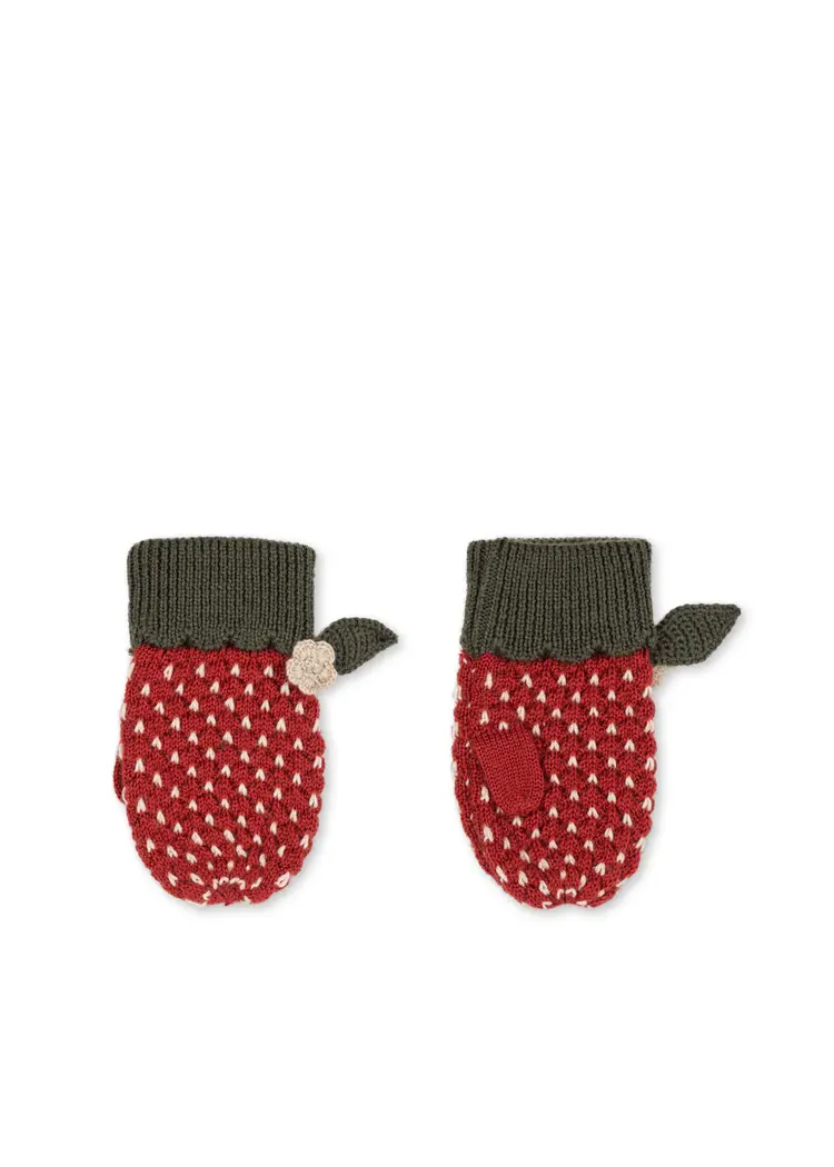 Konges Sløjd Strawberry Mittens - True Red