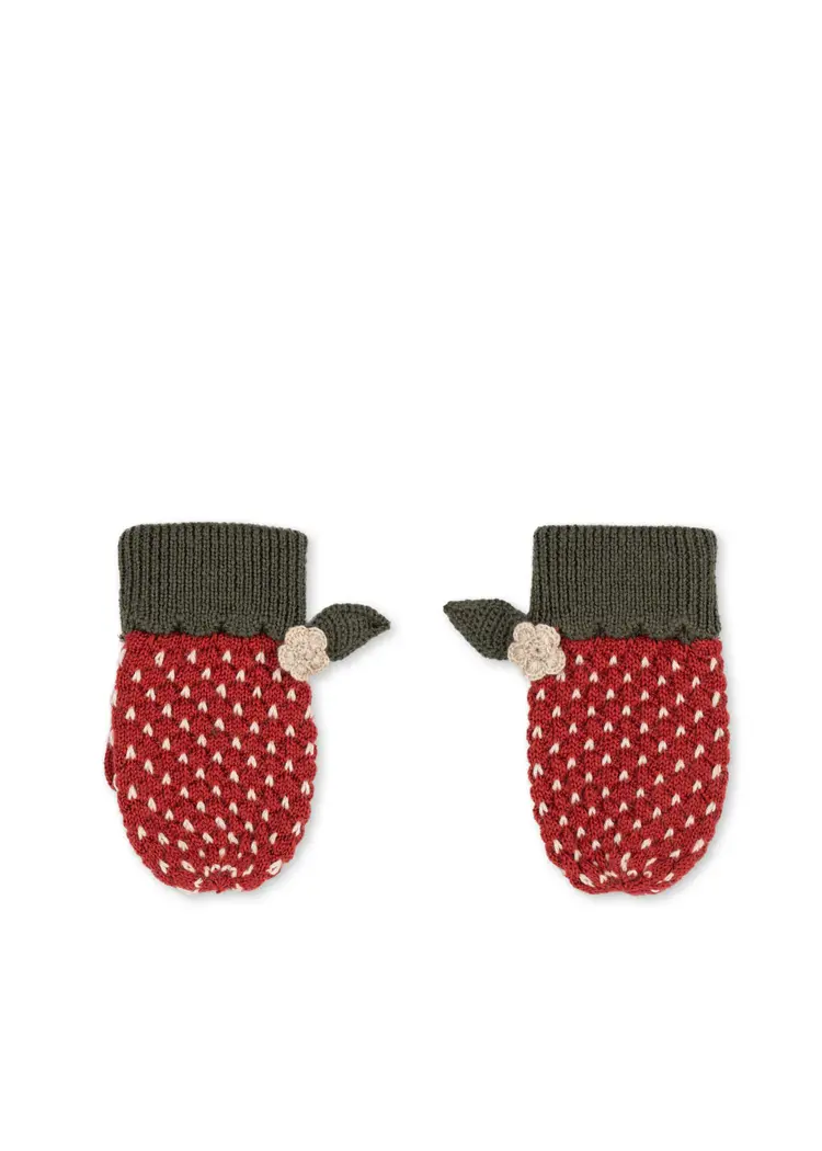 Konges Sløjd Strawberry Mittens - True Red