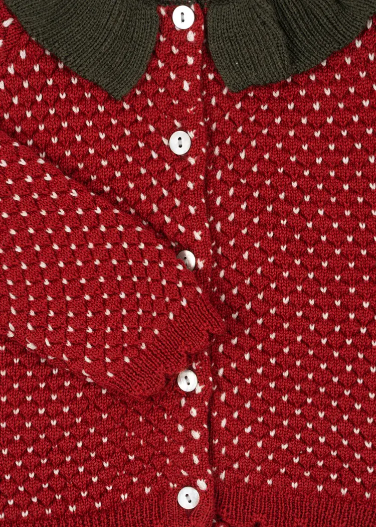 Konges Sløjd Strawberry Cardigan - Barbados Cherry