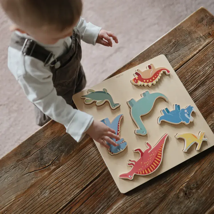 Mushie Houten Puzzel - Dino
