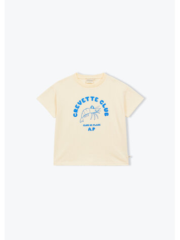 Arsène & Les Pipelettes T-shirt Crevette Club - Ecru