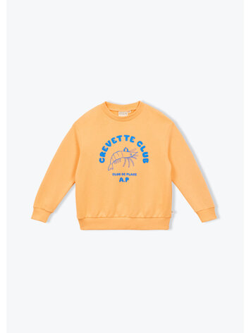 Arsène & Les Pipelettes Sweat Crevette Club - Abricot