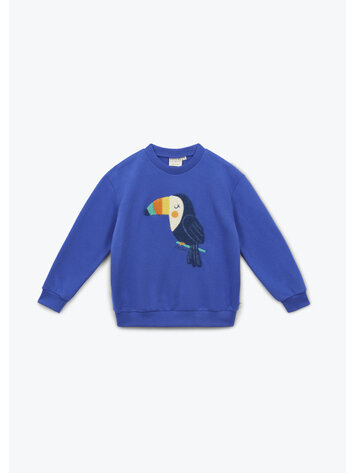 Arsène & Les Pipelettes Sweat Broderie Toucan - Cobalt