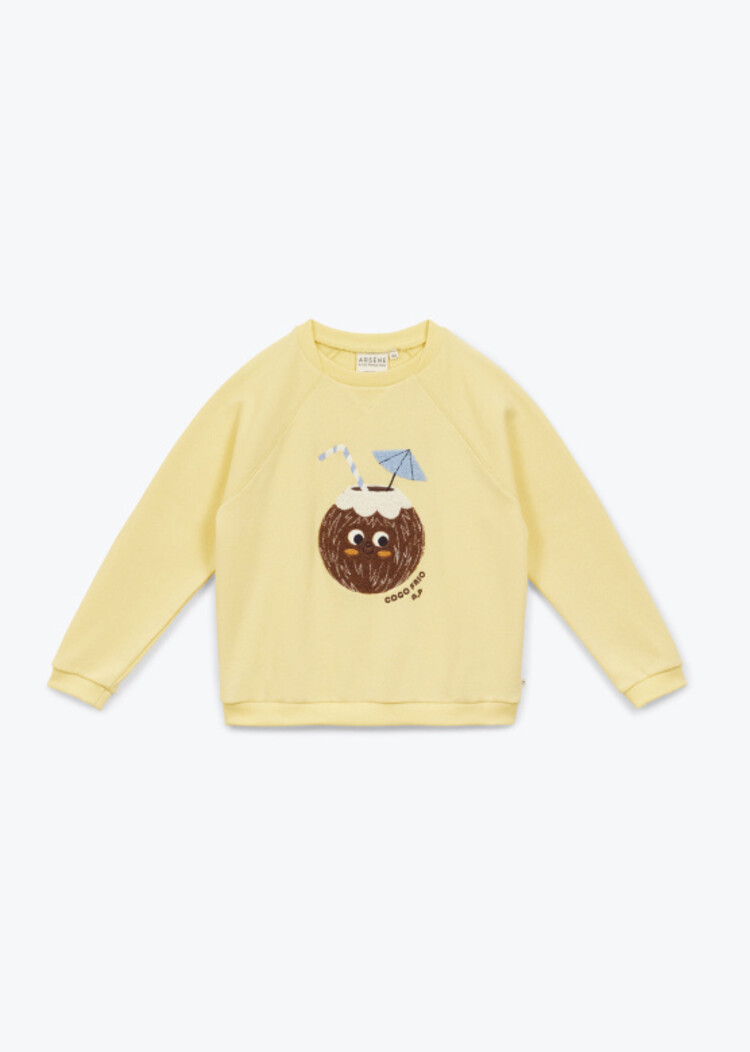 Arsène & Les Pipelettes Sweat Noix De Coco - Jaune