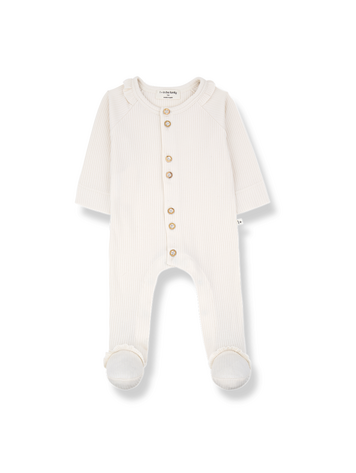 1+ in the family Clareta Jumpsuit w. Feet - Ecru