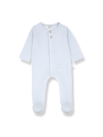 1+ in the family Pau Jumpsuit w. Feet - Misty-blue