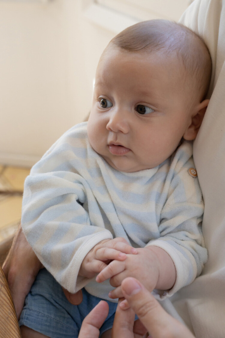 1+ in the family Poseidon Sweater - Misty-blue