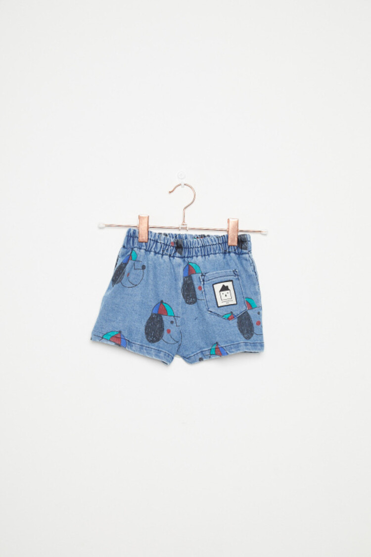 Weekend House Kids Happy Dog Bermuda - Denim